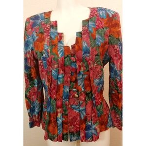 Raul Blanco vintage 100% silk dress jacket size1 4